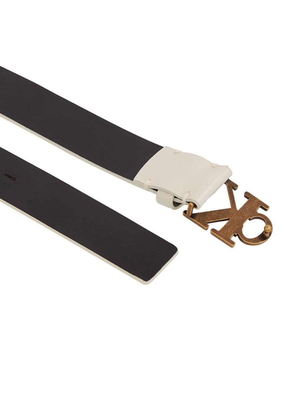 Кожаный ремень CALVIN KLEIN JEANS - бежевый(K60K612289)