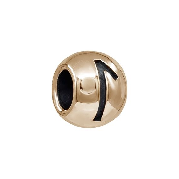 Шарм с руной Лагуз - бусина для браслета из бронзы, вид 1