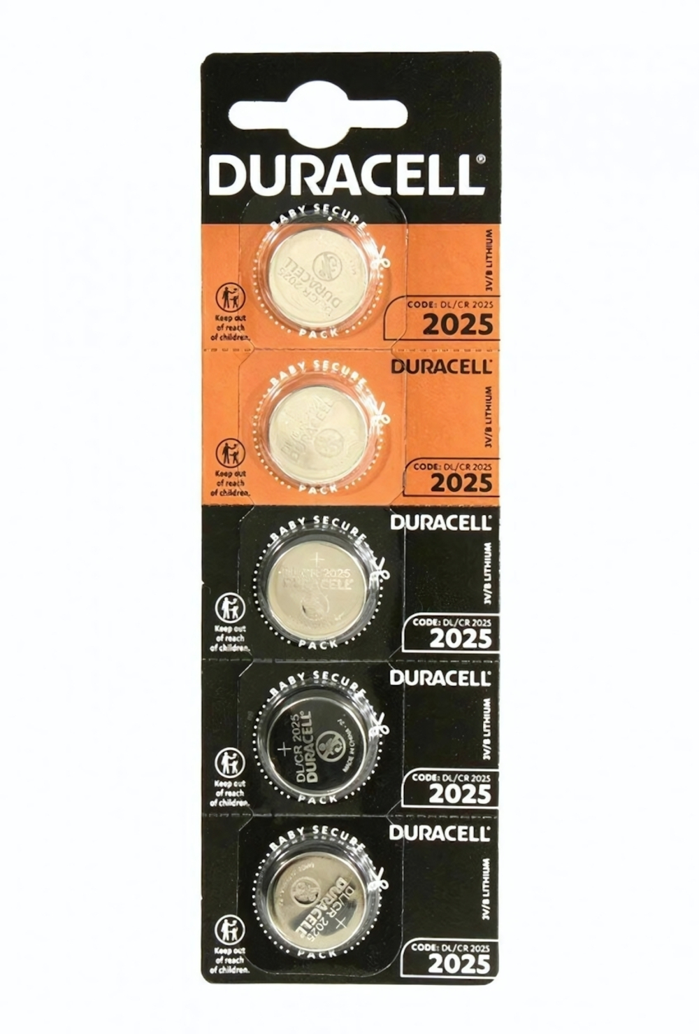 Элемент питания Duracell CR2025 BL/5 CN