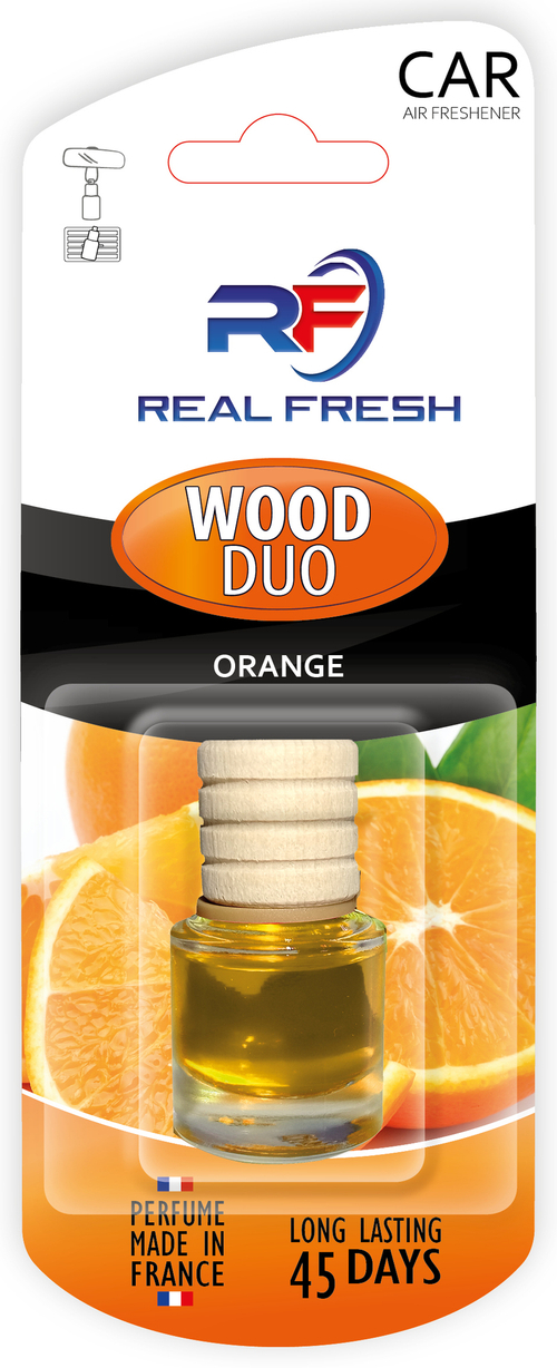 ОСВЕЖИТЕЛЬ ВОЗДУХА REAL FRESH WOOD-DUO ORANGE