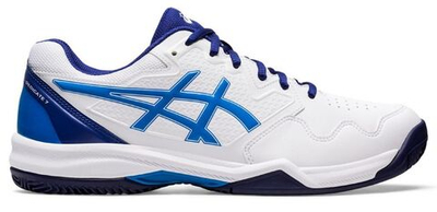 Мужские кроссовки теннисные Asics Gel-Dedicate 7 Clay - white/electric blue