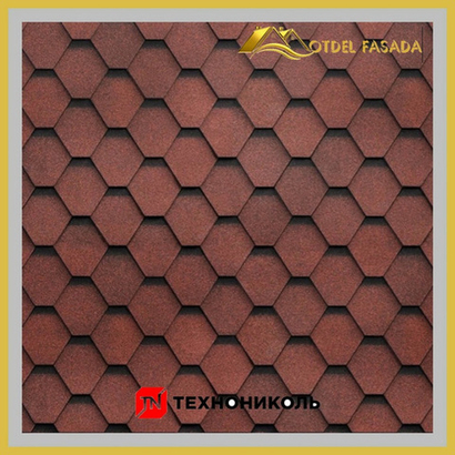 Гибкая черепица ТехноНиколь SHINGLAS Самба Рубин 3 м2/уп (Однослойная)