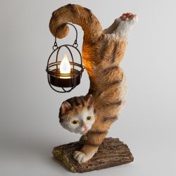 Светильник уличный ЭРА ERASF22-01 садовый на солнечной батарее садовый Кот Акробат 37 см | Садовые декоративные светильники