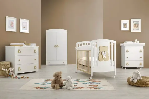 Шкаф Erbesi Dudu White/Nature