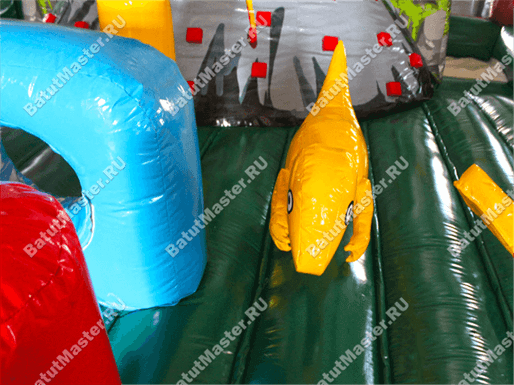 Надувной батут "Ущелье динозавра"