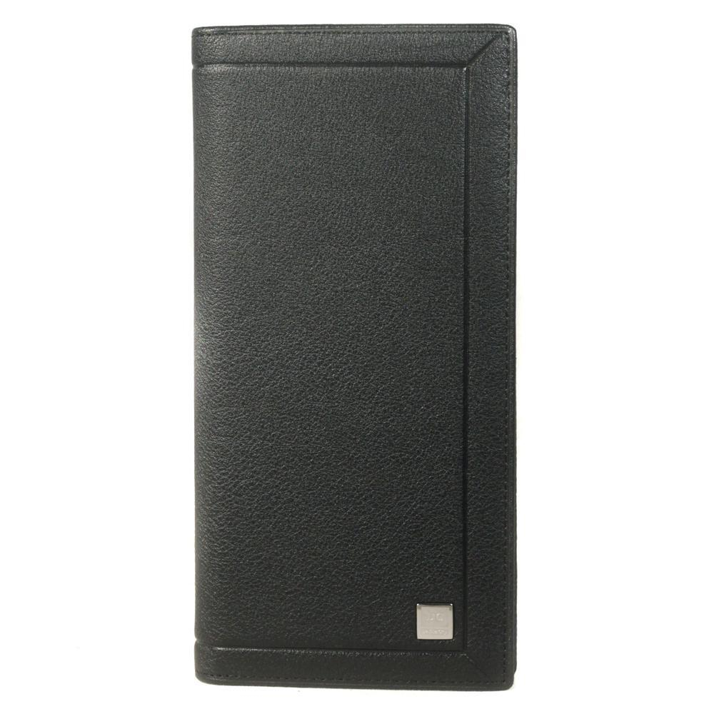 Мужское вертикальное чёрное портмоне купюрник из натуральной кожи яка Dublecity M100-DC28-19A