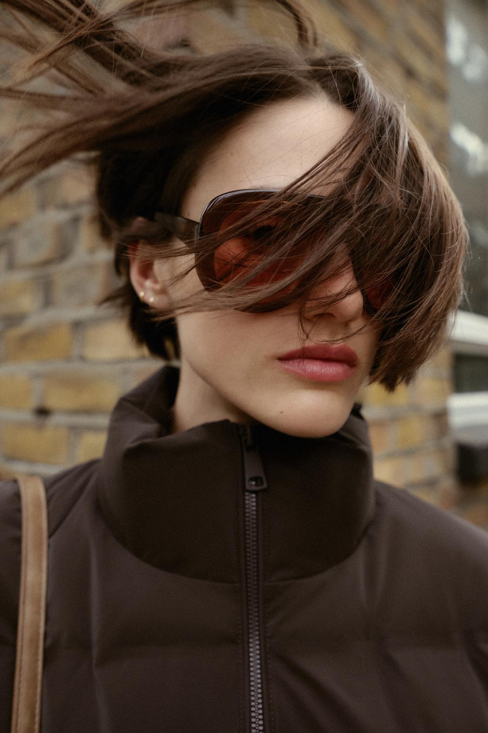 ZARA СТЕГАНЫЙ ЖИЛЕТ, КОРИЧНЕВЫЙ