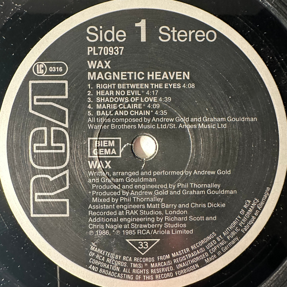 Wax- Magnetic Heaven (Германия 1986г.)