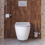 Унитаз подвесной безободковый с сиденьем и смывом TORNADO Cezares STREAM-TOR CZR-2426-TH-TOR/SC