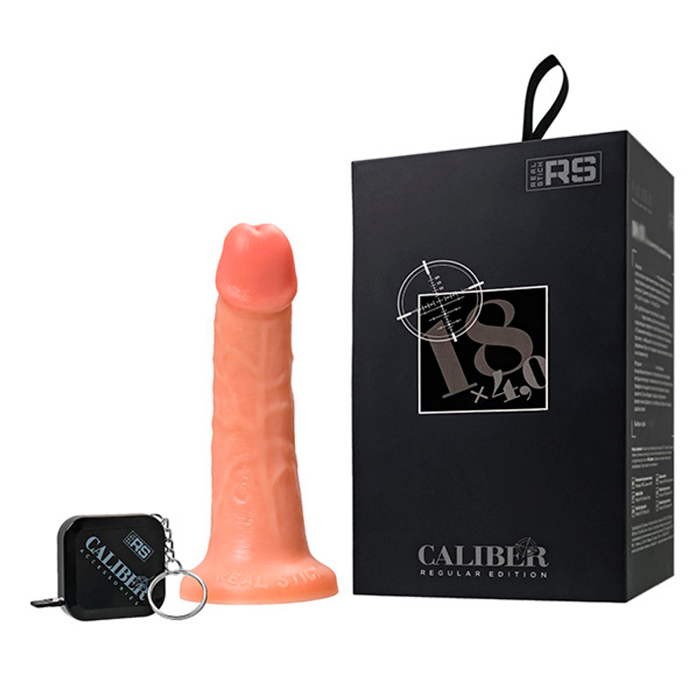 Телесный фаллоимитатор 18см на присоске ToyFa RealStick Caliber 983010