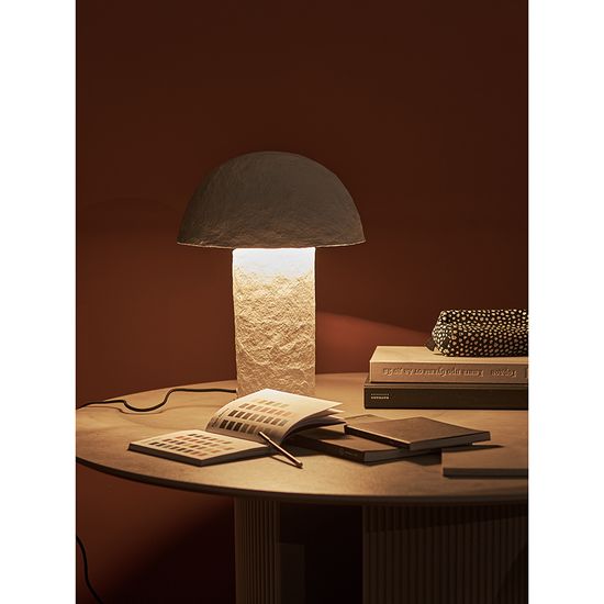 Лампа настольная texture sleek, D32x42 см, белая