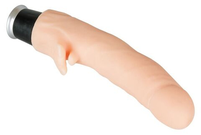 Реалистичный вибратор NS Flame Vibe с клиторальными усиками - 22 см. (Цвет: телесный)