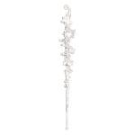 Подвеска "Кристальная сосулька" 26 см (набор 2 шт), Белый (Серпантин)