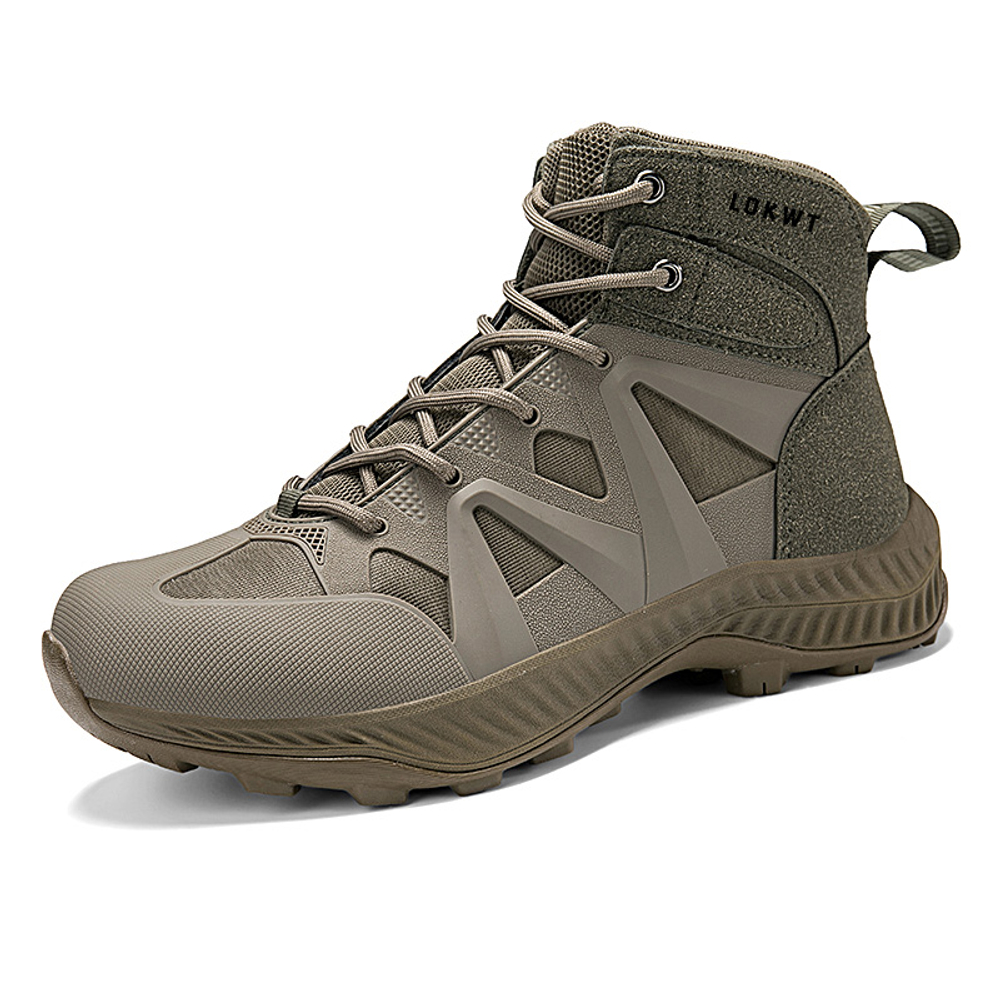 LOKWT Mesh Fabrics, All Season Hiking And Mountaineering Tactical Boots Breathable Abrasion Resistant Slip Resistant