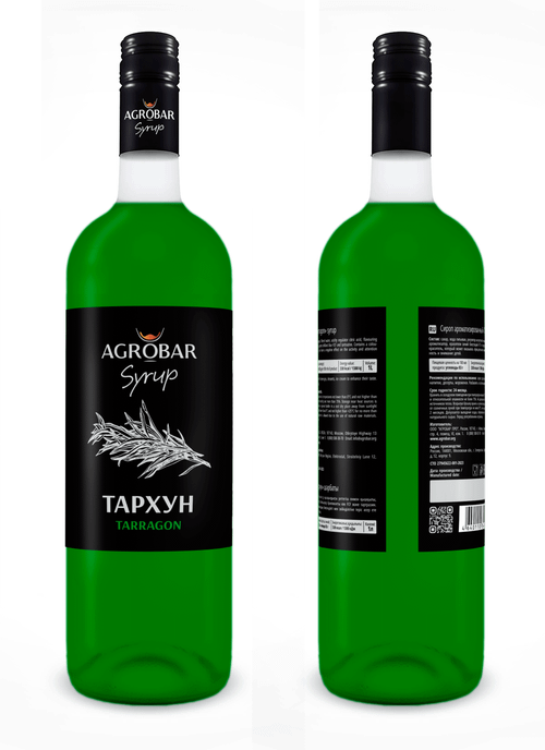 Сироп «AGROBAR» со вкусом «Тархун» (Tarragon Syrup), 1 л.