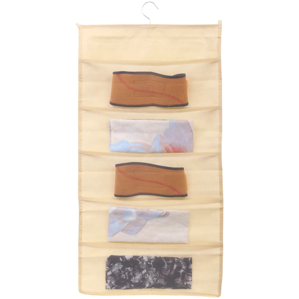 Органайзер двухсторонний подвесной для хранения вещей с крючком «ИДЕЯДОМА», цвет бежевый, 24 кармашка, 75*39см