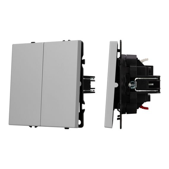 Механизм выключателя двухклавишный непроходной SWT-NOBE-MK02-SFPL-IS (230V, 10A) Arlight 059420