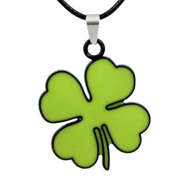 Кулон Клевер зеленый (1)