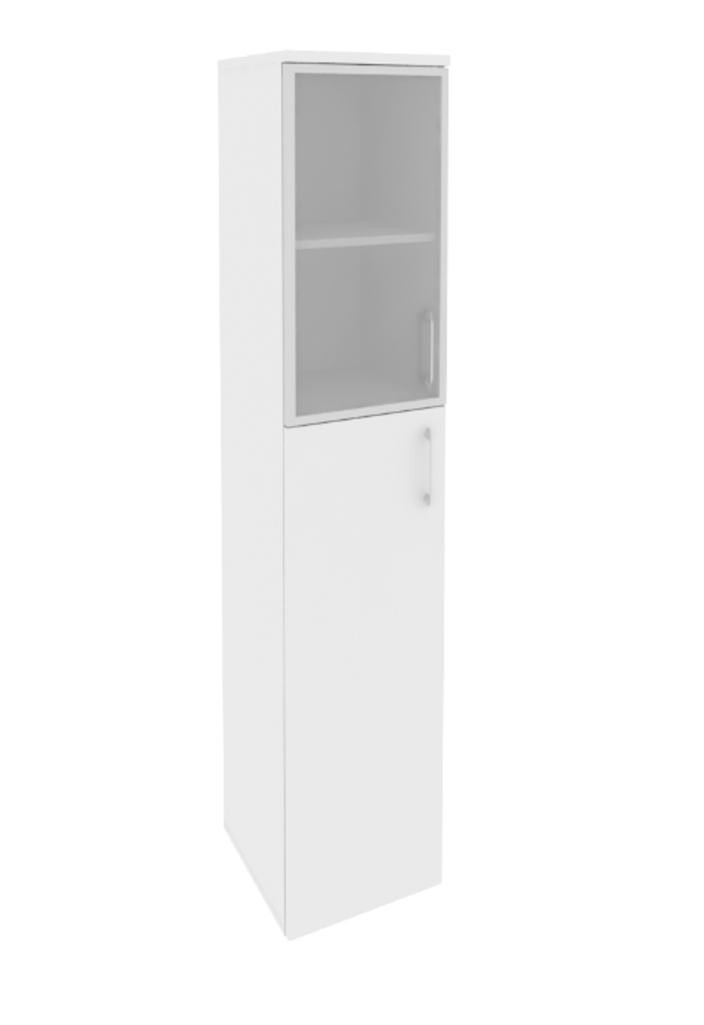Шкаф-пенал с высокой дверью и стеклом в раме Onix