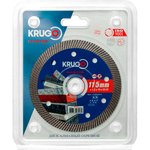 Диск алмазный Турбо ультратонкий по керамике KRUGO MASTER 115х1,2х22,23х10mm, 81031150237