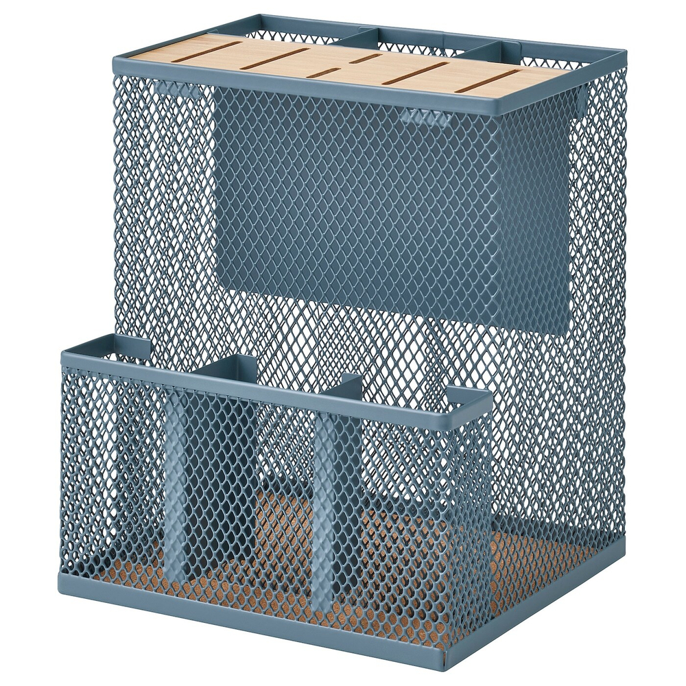 Блок для ножей IKEA VIMPELFISK (ВЫМПЕЛЬФИСК), Бамбук, Темно-синий