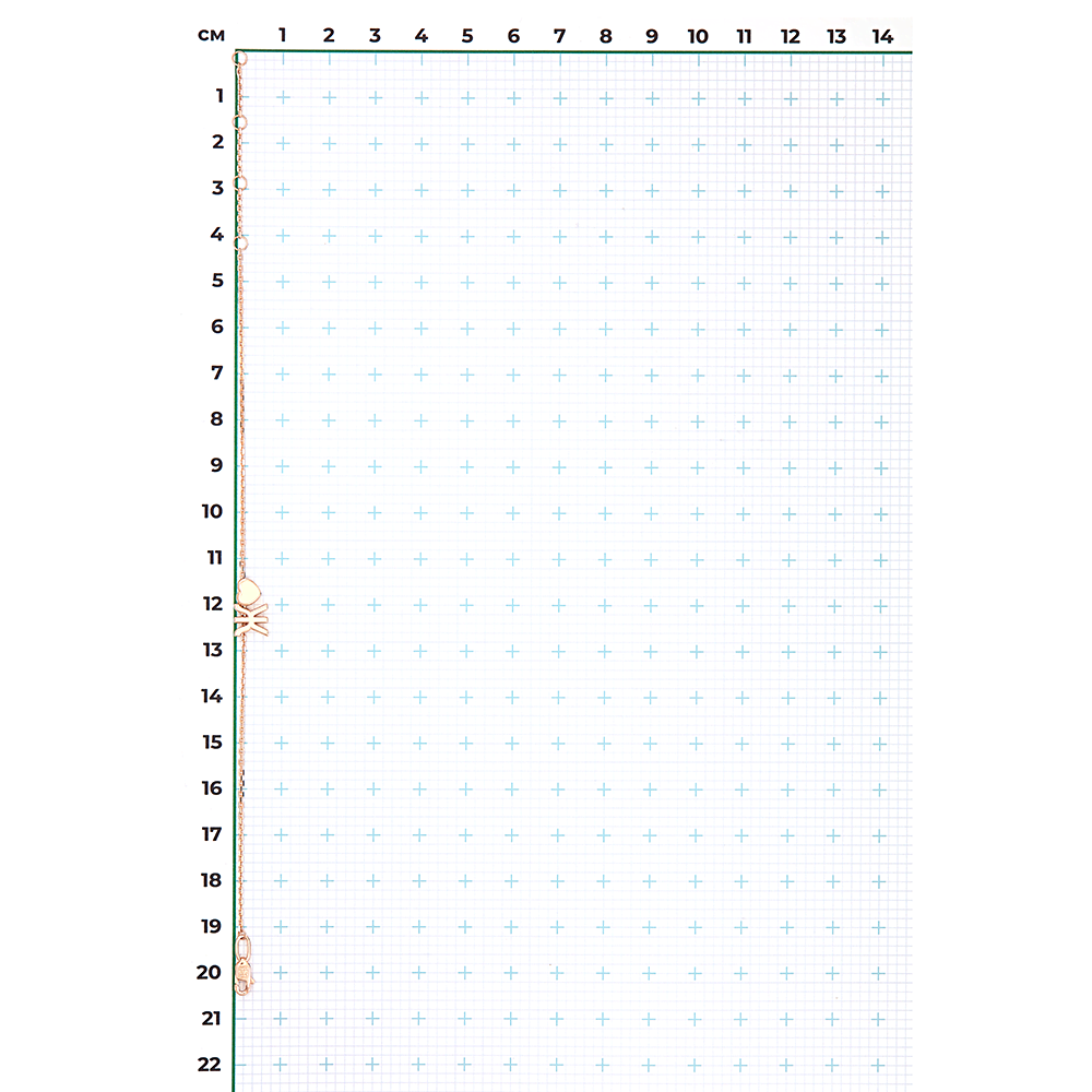 Браслет «Буква Ж» из красного золота