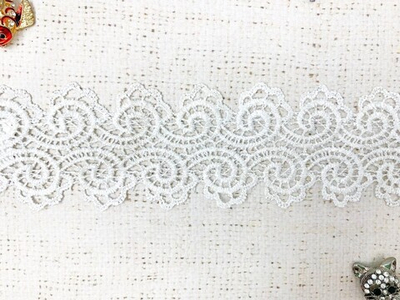 Кружево плетеное, ш. 5 см, молочный