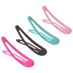 Заколки для волос НАБОР 8 шт., 5 см, клик-клак, soft touch, разные цвета, MONTE VITA, 457092