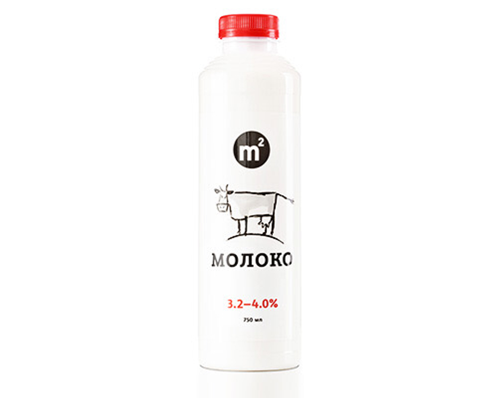 Молоко цельное 3,2-4,0%, Ферма М2, 750 мл