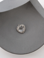 Подвеска сердце горный хрусталь, 16мм