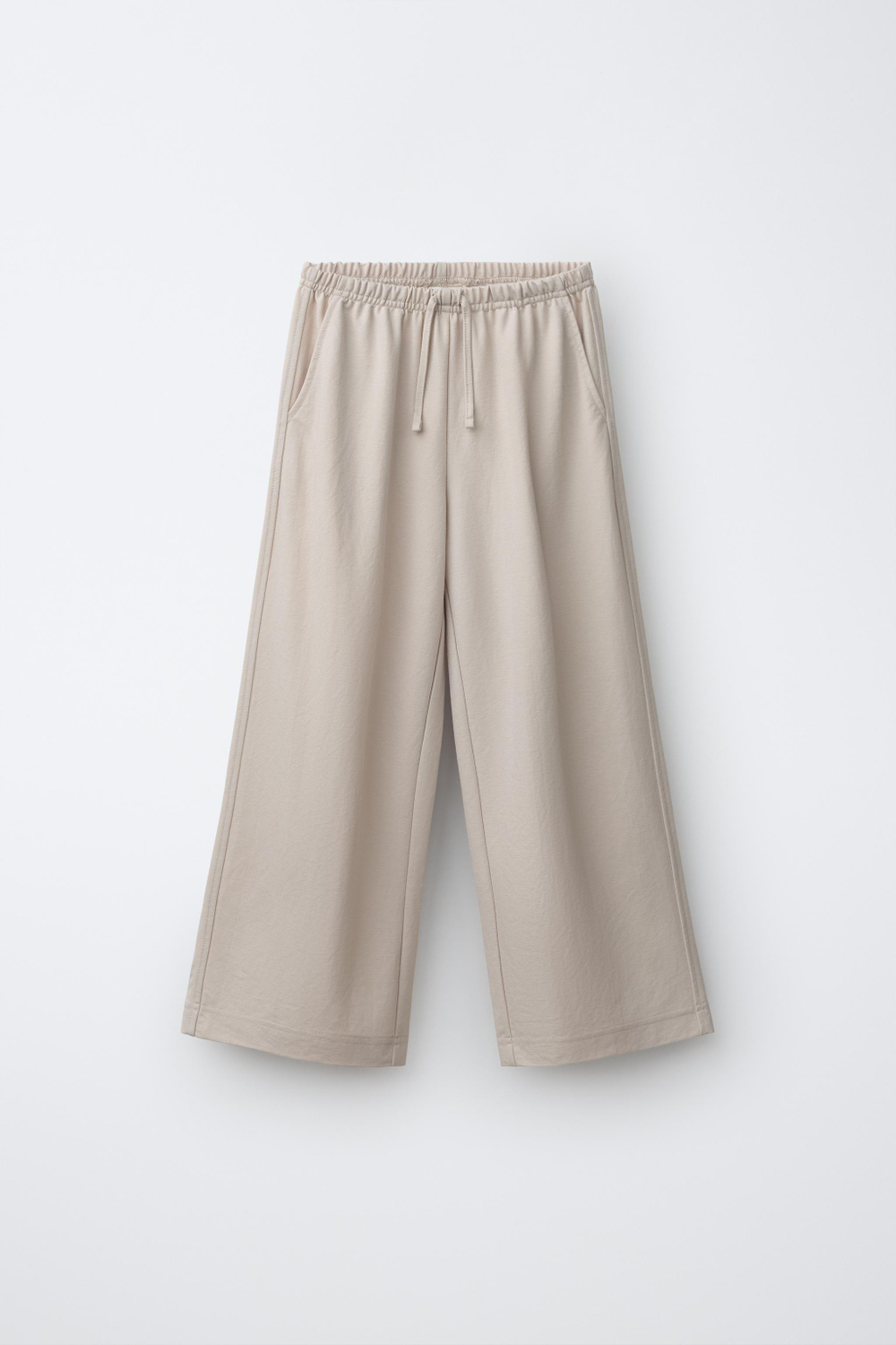 ZARA БРЮКИ WIDE LEG СВОБОДНОГО КРОЯ, ЭКРЮ