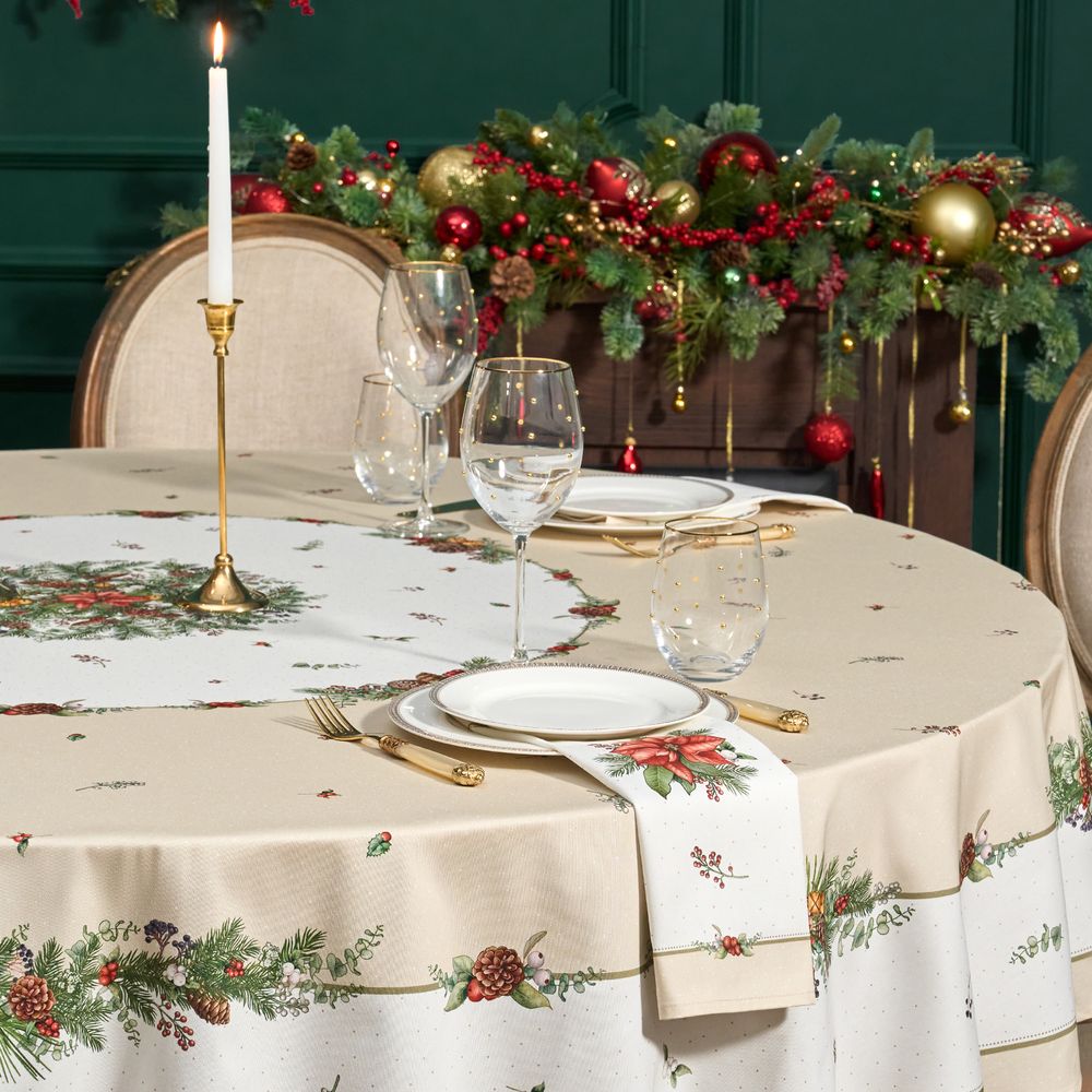 НАБОР САЛФЕТОК ИЗ 2-Х ШТ "CELEBRATION",40Х40СМ, 100% ХЛОПОК,БЕЖЕВЫЙ,ТВИЛ, ГОРОХ