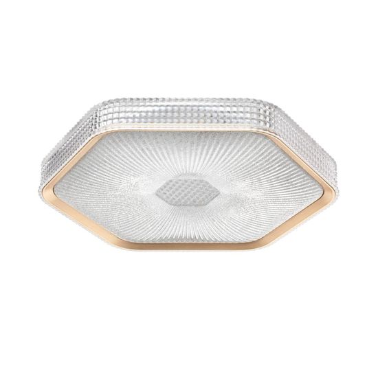 7746/48L PIKO LED SN Светильник металл/пластик/прозрачный/золотистый LED 48Вт 3000-4000-6000K 425х385 IP20 пульт ДУ SPARKS