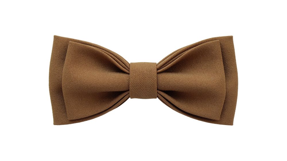 Однотонный галстук - бабочка (светло-коричневый)
