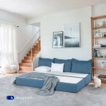 Бескаркасный диван-кровать (трансформер) BuyHit (синий)