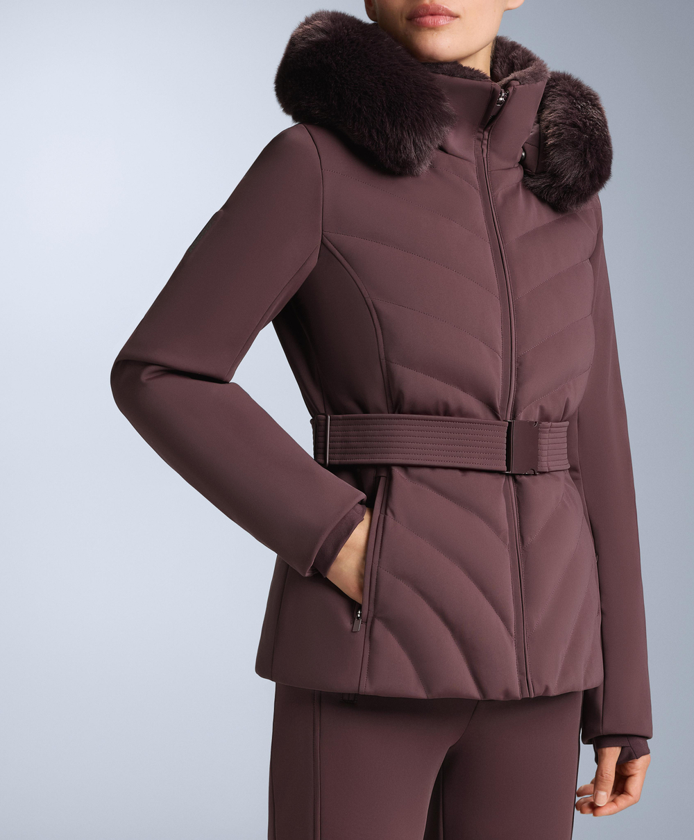 OYSHO Водостойкая облегающая куртка Primaloft® SKI, темно-винный