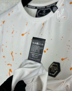 Футболка Philipp Plein Orange Skull премиум