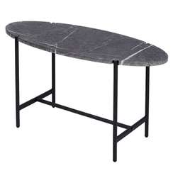 Стол журнальный МеталлАрт М025 черный мрамор/черный