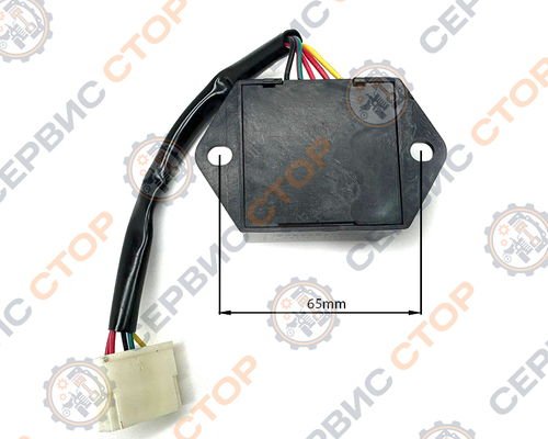Реле регулятор зарядки SSF53SDQH SF180D (12V) 5 проводов с фишкой SF-244