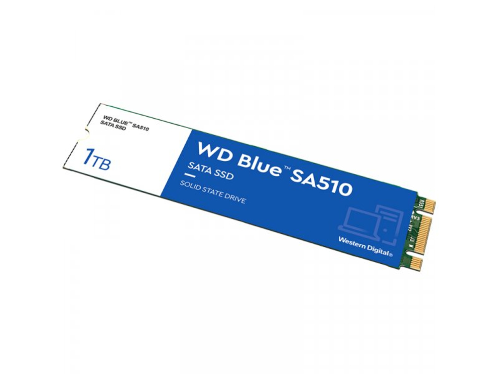 SSD накопитель Western Digital WD Blue SA510 250ГБ, M.2 2280, SATA III, [WDS250G3B0B]