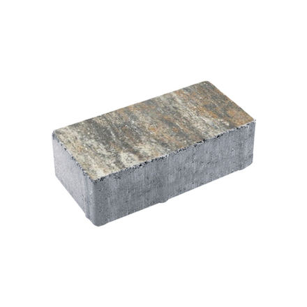 Тротуарная плитка ПРЯМОУГОЛЬНИК 200x100 мм - Листопад гладкий Песчаник