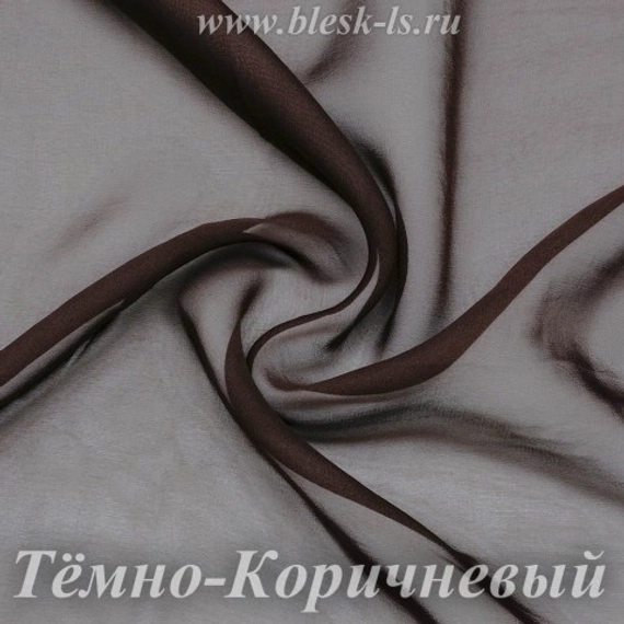 Шифон 36гр/м2 - Темно-Коричневый, опт от 10 м