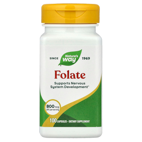 Nature's Way, Фолат, 800 мкг DFE, 100 капсул
