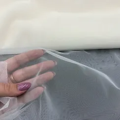 Бюстовая сетка неэластичная молочная (цв. 004), Lauma