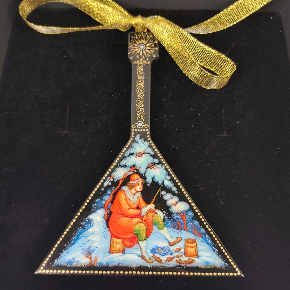 Сувенир "Балалайка" с росписью Палех в подарочной коробке