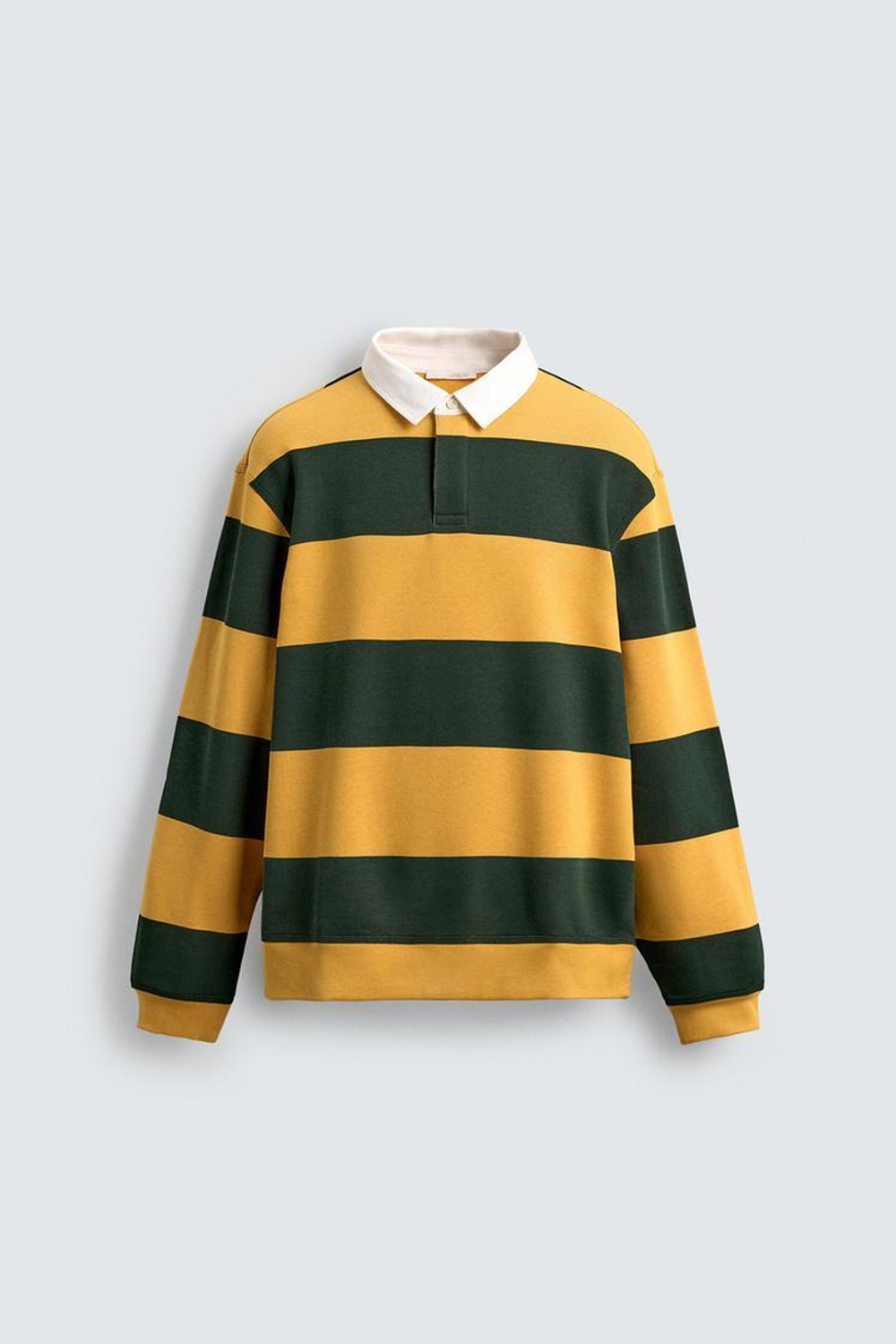 ZARA ТОЛСТОВКА-ПОЛО С КОНТРАСТНЫМ ВОРОТНИКОМ, ПОЛОСКИ