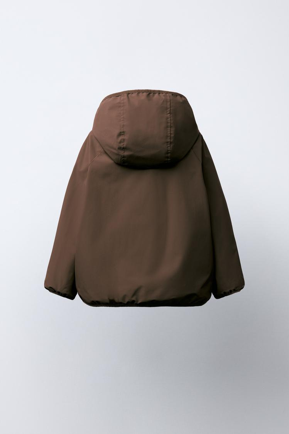 ZARA ДВУСТОРОННЯЯ КУРТКА ИЗ ПОЛАРФЛИСА, КОРИЧНЕВЫЙ