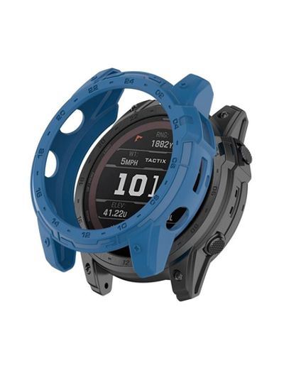 Защитный бампер чехол для часов Garmin Fenix 7X, Tactix 7 / 7 Pro, Enduro 2 материал TPU (Синий)