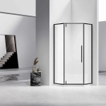 Душевой уголок Vincea Slim-N VSP-4SN100CLB 100х100 стекло прозрачное/профиль черный