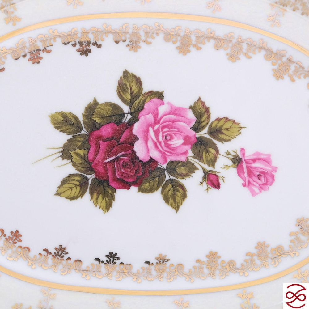 Блюдо овальное Queen's Crown Aristokrat Роза 32 см